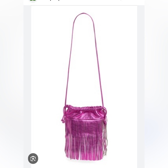 NWT Rebecca Minkoff Fringe  metallic Magenta Everything Bag - Picture 2 of 8